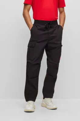 Regular-fit cargo trousers ripstop cotton