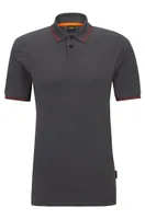 Cotton-piqué polo shirt with contrast details