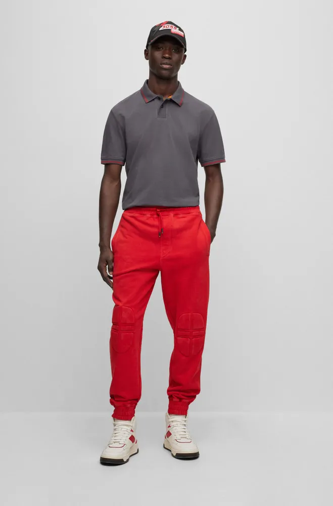 Cotton-piqué polo shirt with contrast details