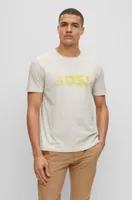 Cotton-jersey T-shirt with logo artwork