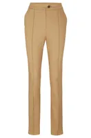 Regular-fit trousers glossy stretch material