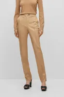 Regular-fit trousers glossy stretch material