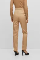 Regular-fit trousers glossy stretch material