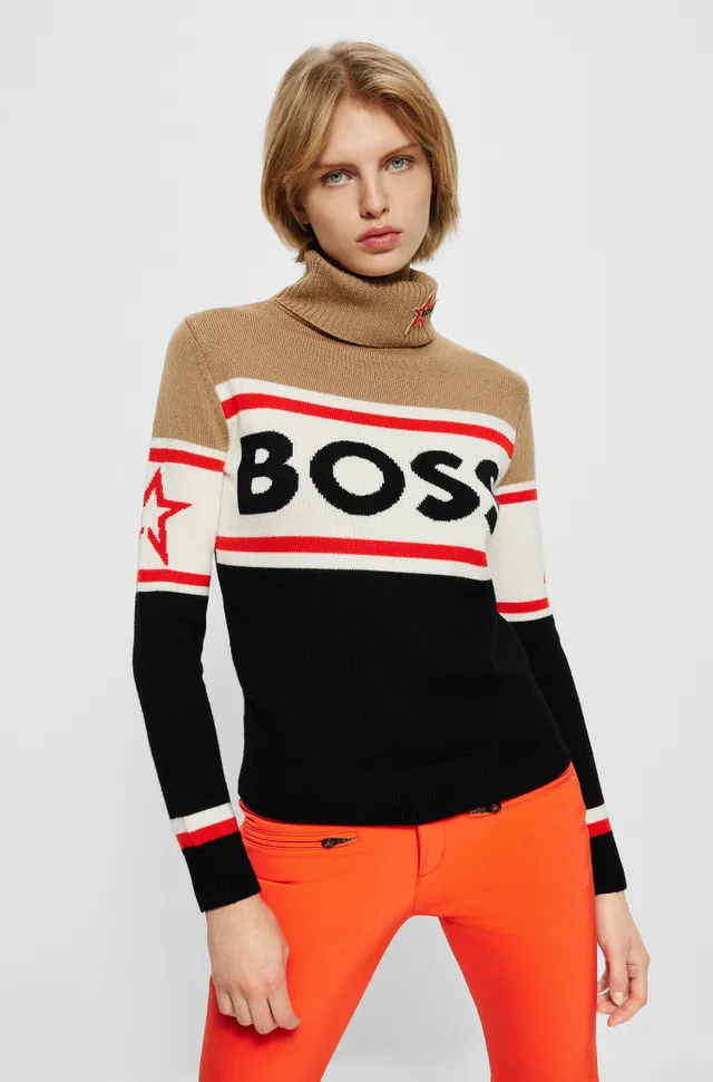 BOSS x Perfect Moment virgin-wool leggings with branding