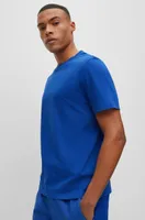 Camiseta de punto algodón con logo en el cuello