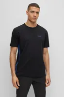 Regular-fit T-shirt stretch cotton with side tape