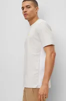 Regular-fit T-shirt stretch cotton with side tape