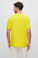 Regular-fit T-shirt stretch cotton with side tape