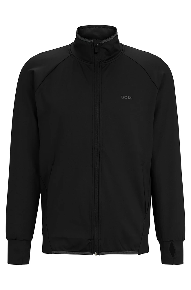 Zip-up sweatshirt active-stretch fabric