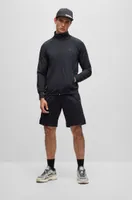 Zip-up sweatshirt active-stretch fabric