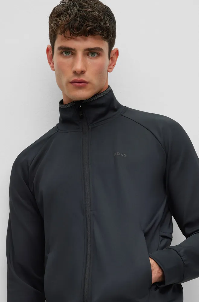 Zip-up sweatshirt active-stretch fabric