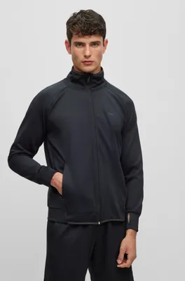 Zip-up sweatshirt active-stretch fabric