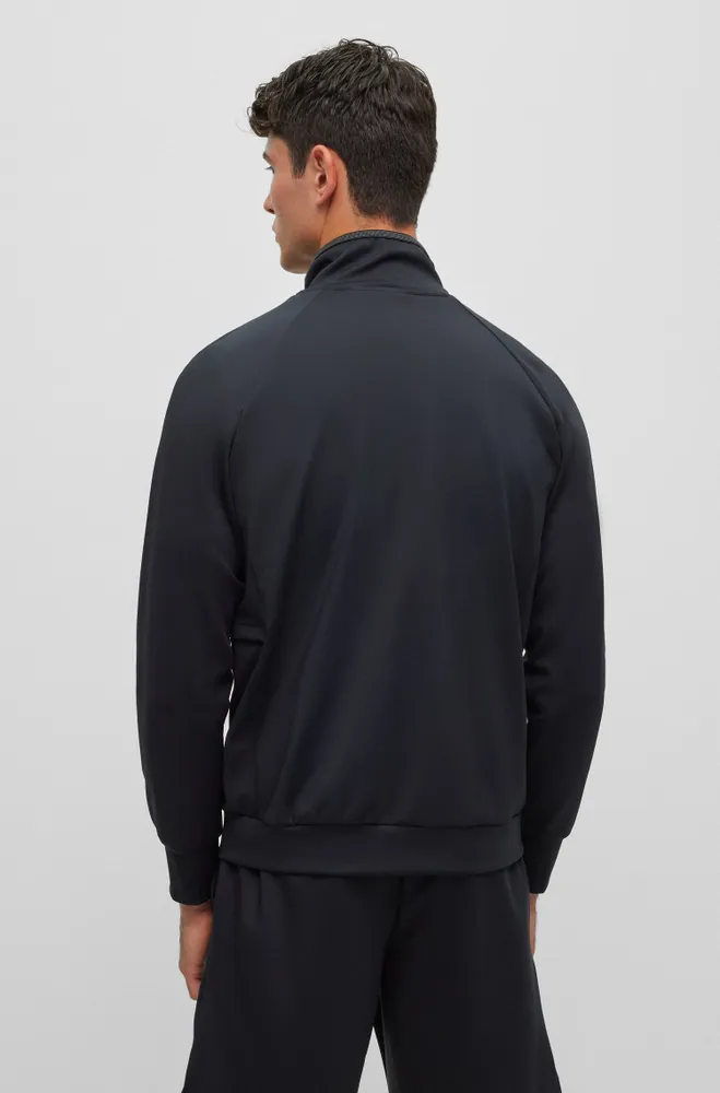 Zip-up sweatshirt active-stretch fabric