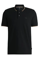 Cotton-piqué polo shirt with logo detail