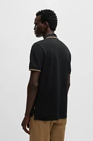 Cotton-piqué polo shirt with logo detail