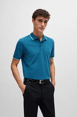 Cotton-piqué polo shirt with logo detail