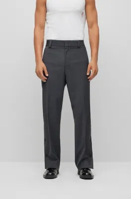 Slim-fit trousers with press-stud side seams