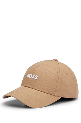 Cotton-twill six-panel cap with embroidered logo