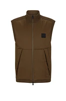 Regular-fit gilet with logo patch