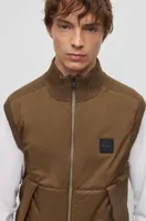 Regular-fit gilet with logo patch