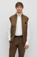 Regular-fit gilet with logo patch