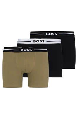 Three-pack of stretch-cotton boxer briefs