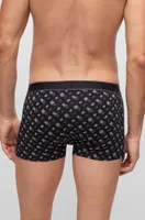 Stretch-cotton trunks with signature logo waistband