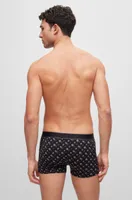 Stretch-cotton trunks with signature logo waistband