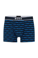 Stretch-cotton trunks with signature logo waistband