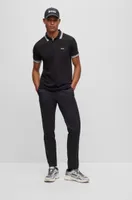 Regular-fit chinos with hidden drawcord and tapered leg