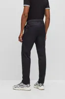 Regular-fit chinos with hidden drawcord and tapered leg