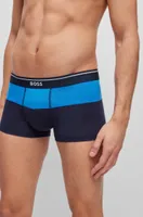 Cotton-blend trunks with color-blocking