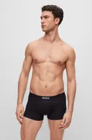 Two-pack of stretch-cotton trunks with logo waistbands