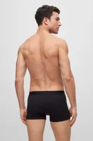 Two-pack of stretch-cotton trunks with logo waistbands