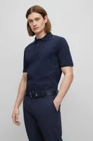 Regular-fit polo shirt structured cotton