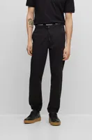 Cuffed slim-fit trousers stretch-cotton gabardine