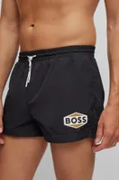 Quick-drying swim shorts with logo details