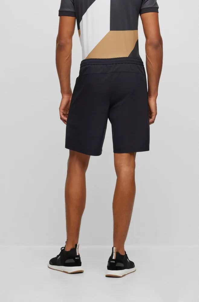 BOSS x Matteo Berrettini stretch-poplin shorts with contrast logo