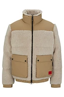 Regular-fit jacket mixed materials