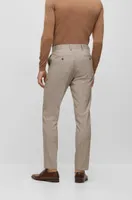 Slim-fit pants melange stretch fabric