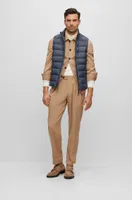 BOSS - Melange gilet with tailored details Dark Blue