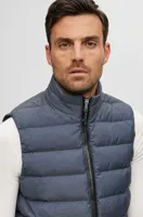 BOSS - Melange gilet with tailored details Dark Blue