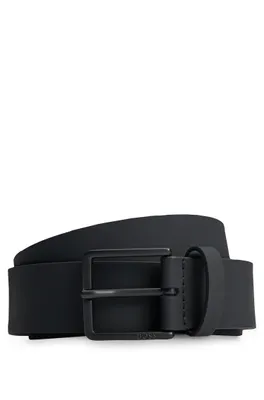 Italian-leather belt with logo detail