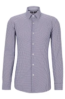 Slim-fit shirt printed performance-stretch fabric