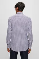 Slim-fit shirt printed performance-stretch fabric