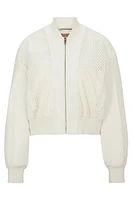 Relaxed-fit jacket with color-blocking