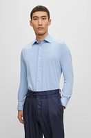 Slim-fit shirt a cotton blend