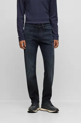 Slim-fit jeans blue knitted denim