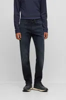 Slim-fit jeans blue knitted denim