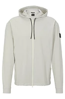 Relaxed-fit hooded shirt performance-stretch fabric